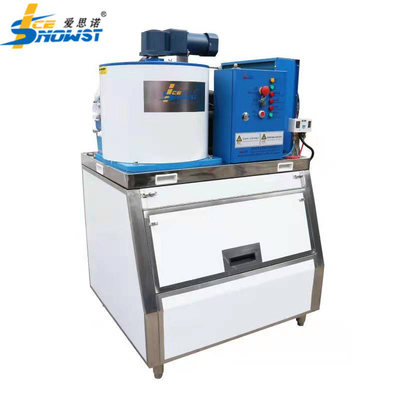 acheter 300 kg machine à glace à flocons d'eau douce machine à glace à flocons de neige avec bac à glace en acier inoxydable online manufacture