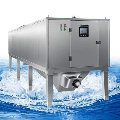 acheter 53.8kw Refrigerating Capacity Freshwater Flake Ice Machine with 1.5-2.5mm Ice Thickness and 500KG Storage Capacity online manufacture