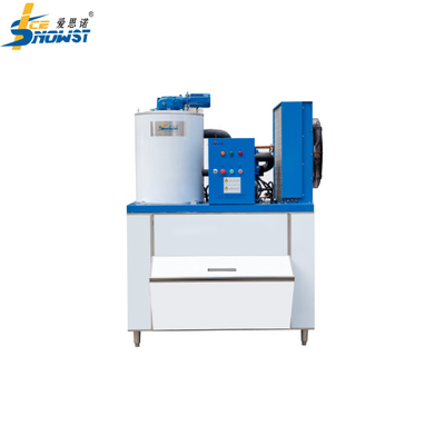 Machine de glaçage à flocons de neige refroidie à l'eau de 2 tonnes avec bac à glace en acier inoxydable SS304