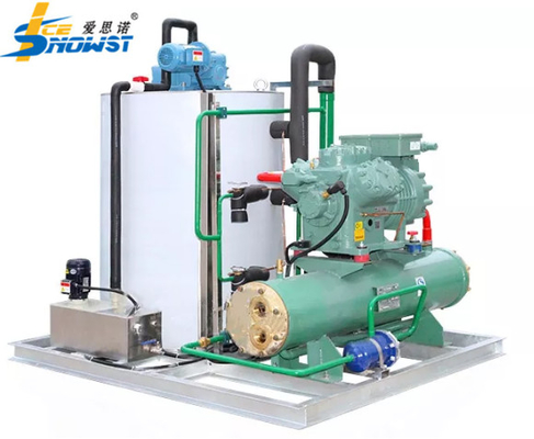 Machine à glace à flocons de neige refroidie à l'eau de mer de 480 V 10 tonnes