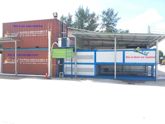 Machine à glace automatique commerciale à refroidissement direct en bloc contenant 10 tonnes
